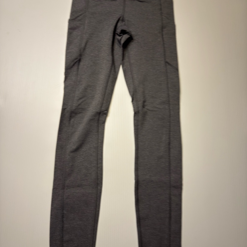 lululemon athletica Heathered Dark Gray Zip Pocket Leggings